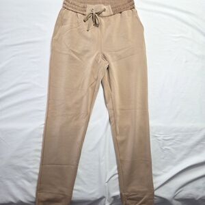 Melanie Lyne Tan Pull-On Joggers XS - Quiet Luxury Athleisure Pants